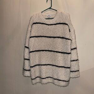Beige and Blue striped sweater. Size L